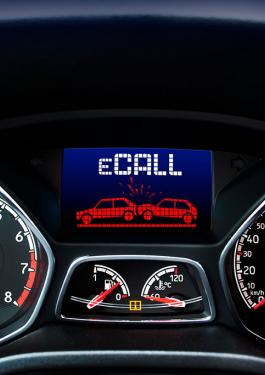 eCall in Operation in Automotive Dashboard